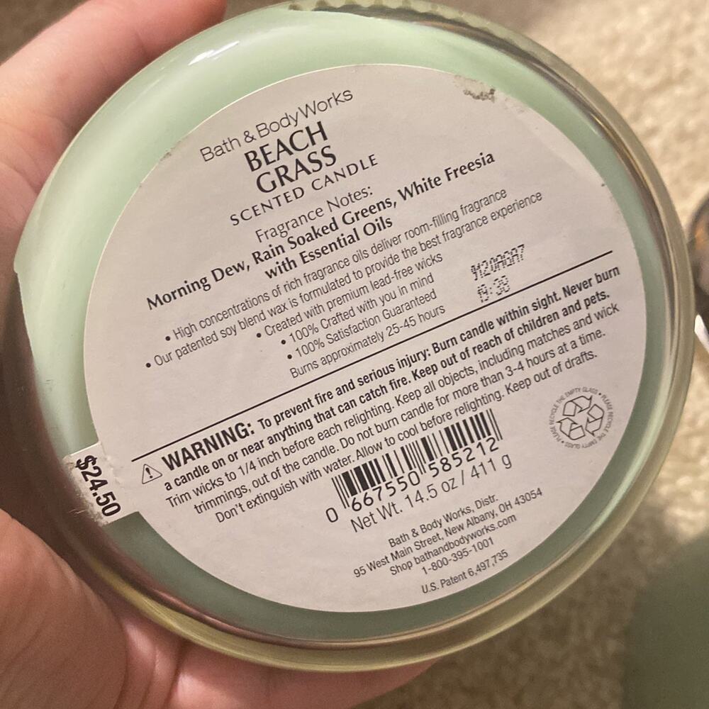 Bath Body‎ Works beach grass candles 2x - Picture 3 of 3